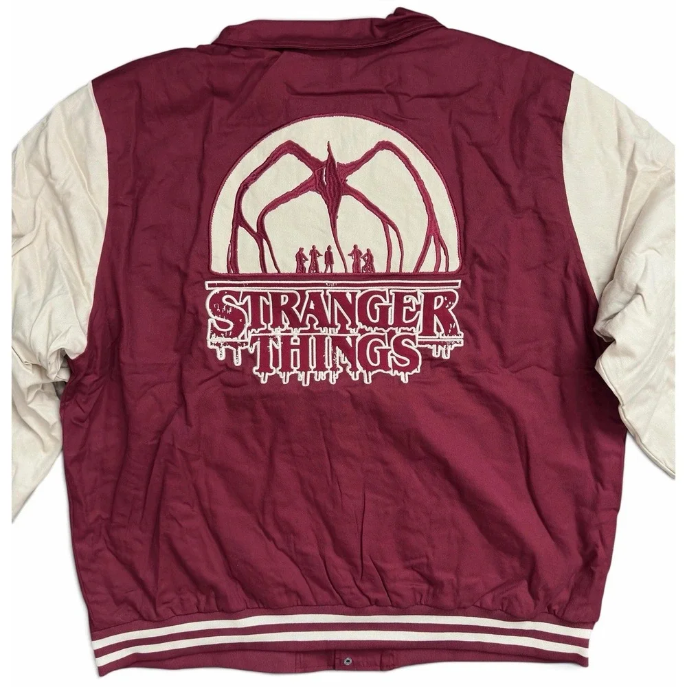 Stranger Things Varsity Bomber Embroidered Jacket Unisex Size 4X